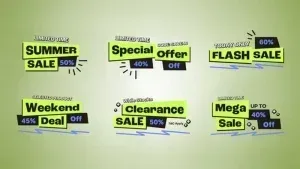 Animated Discount Lower Thirds After Effects Template