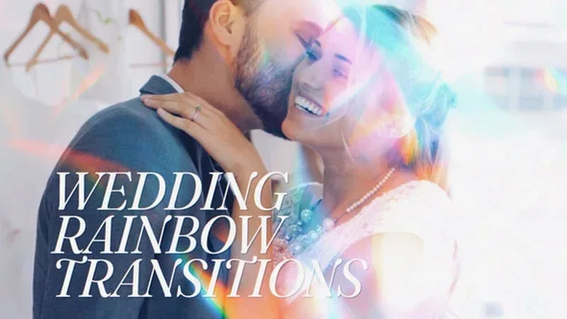 After Effects Project Wedding Rainbow Transitions Video