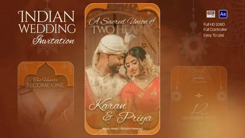 After Effects Project Indian Wedding Invitation Video