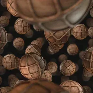 Endless Wooden Sphere Background Loop Stock Footage Endless Wooden Sphere Background Loop Stock Footage