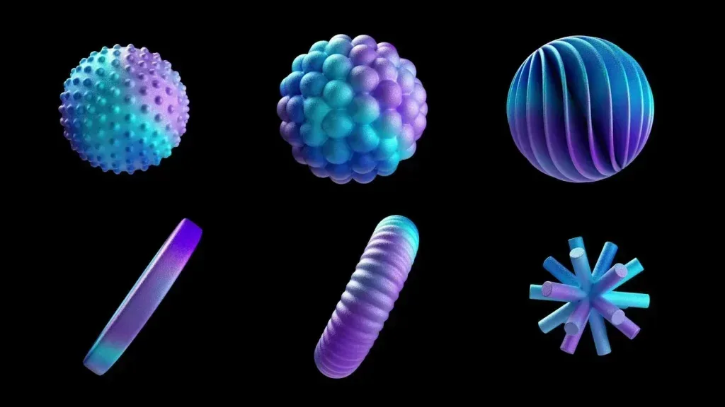 Video Footage Abstract 3D Loop Animation Pack, 6 Pack