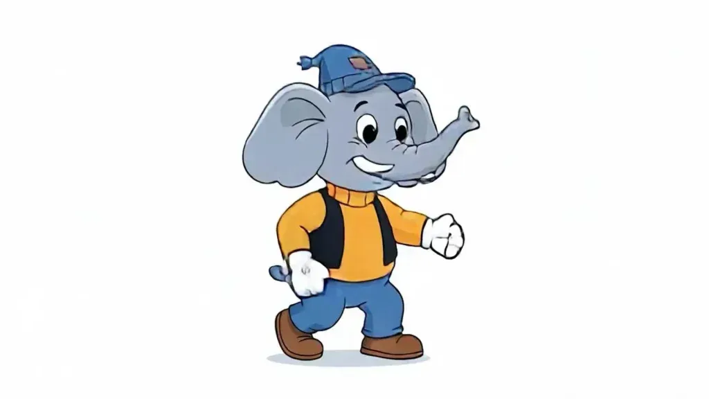 Video Footage Walking and Dancing Elephant 2D Animation