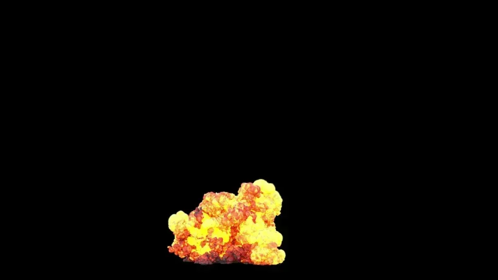 Video Footage Cinematic Explosion with Rising Black