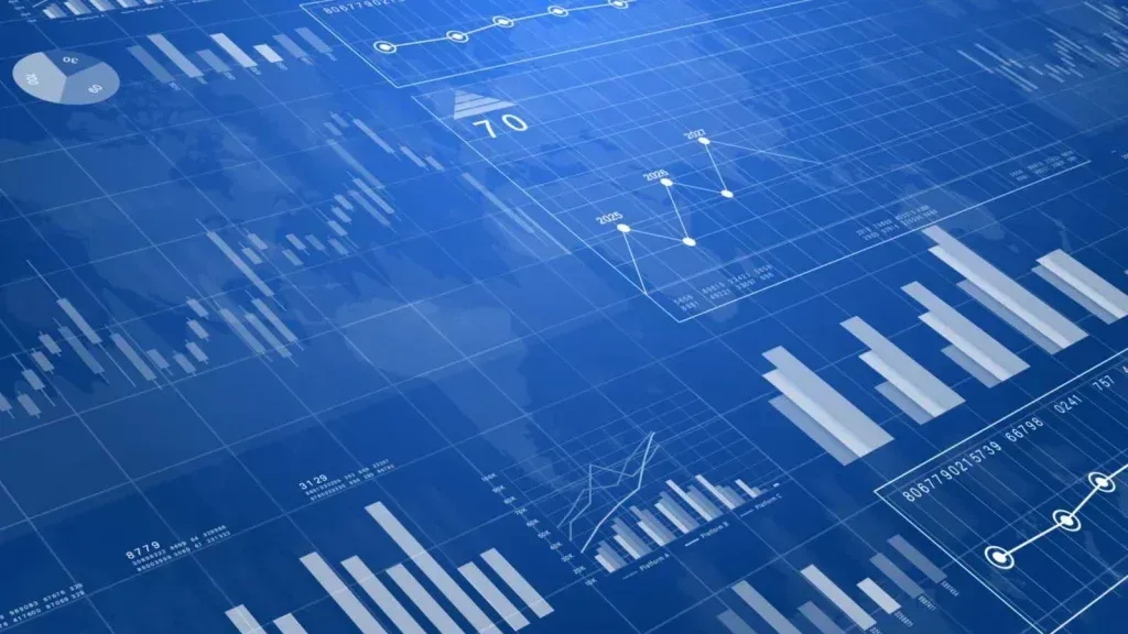 Video Footage Blue Digital Stock Market Interface Video