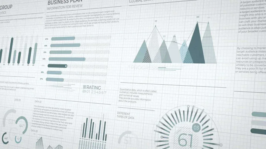 Video Footage Animated Business Infographic Dashboard