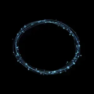 Glowing Blue Particle Ring Energy Loop Stock Footage Glowing Blue Particle Ring Energy Loop Stock Footage