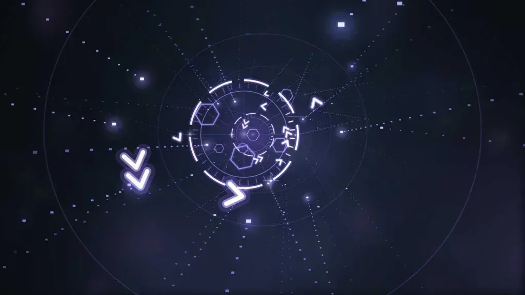Video Footage Futuristic Purple HUD Interface control