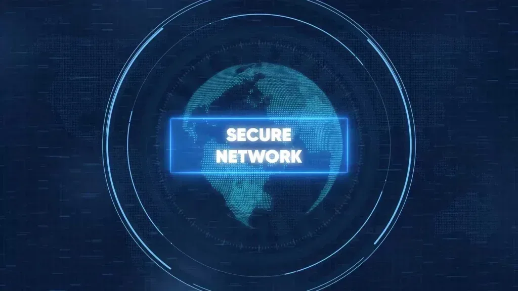 Video Footage Futuristic Digital Globe Secure Network