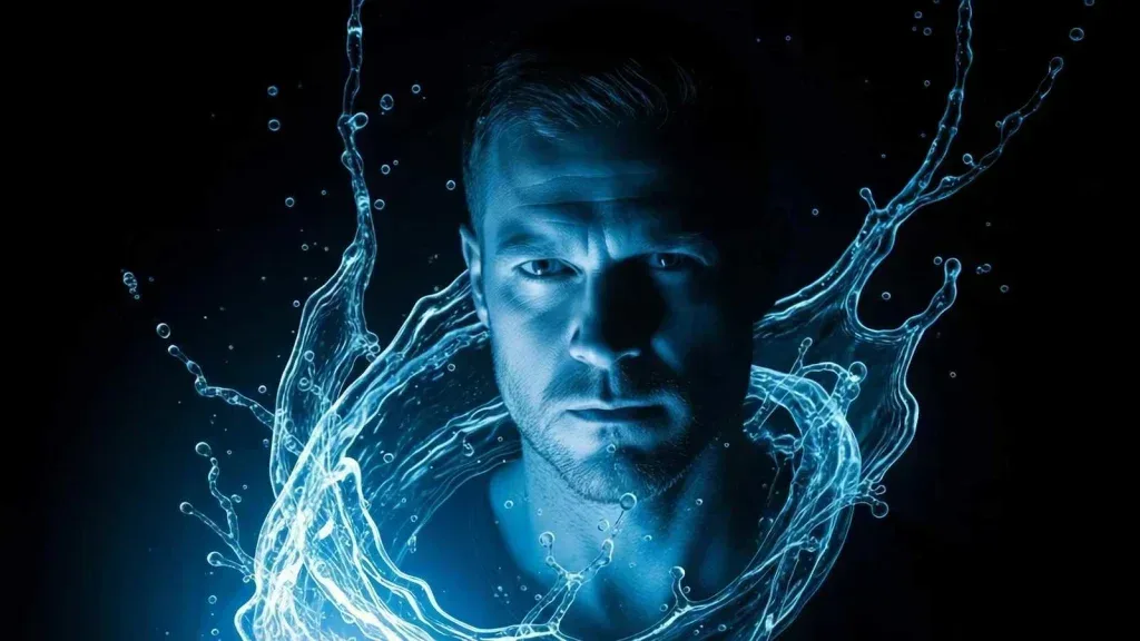 Video Footage Dynamic Blue Fluid Splash Animation