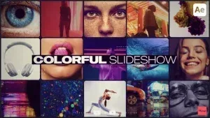 Colorful Slideshow Grid After Effects Template