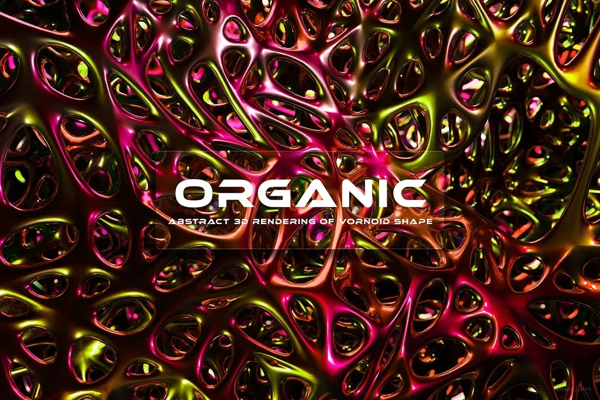 3D Organic Metal Background