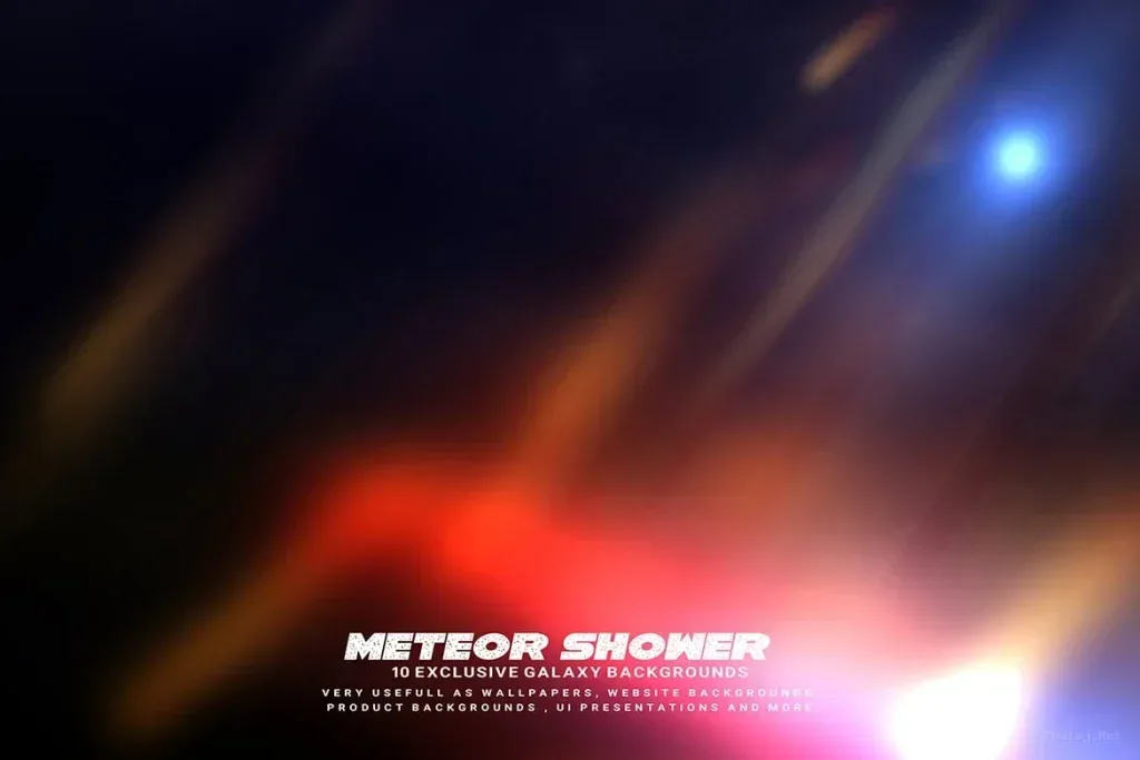 Meteor Shower Galaxy Backgrounds Set Background