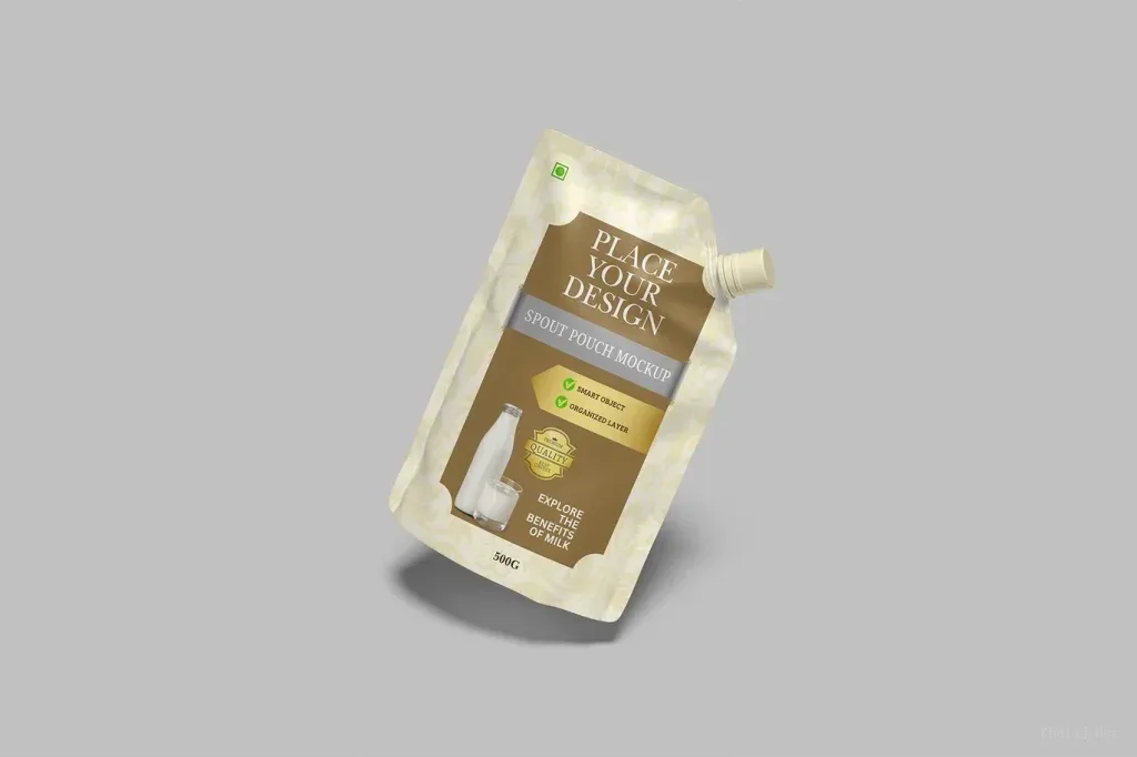 Spout Pouch For Brand Photoshop Mockup