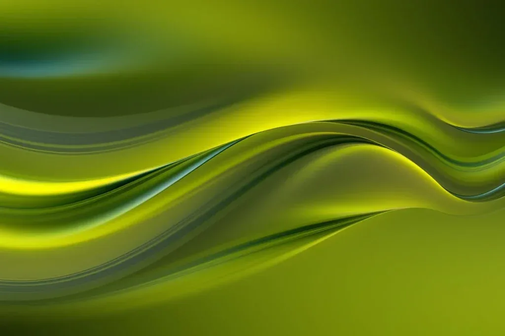Graphic Asset Abstract, Abstract bright green wavy shapes with smooth 3D curves
