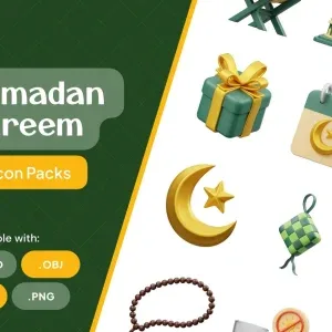 صورة جرافيكية مجموعة أيقونات ثلاثية الأبعاد رمضان كريم صورة جرافيكية مجموعة أيقونات ثلاثية الأبعاد رمضان كريم