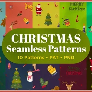 Christmas Seamless Tileable Patterns Christmas Seamless Tileable Patterns