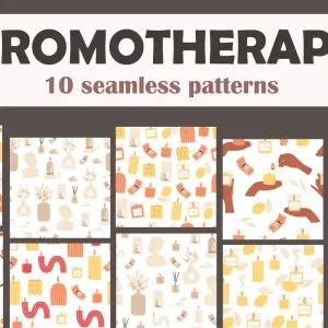 Aromatherapy Seamless Vector Patterns Aromatherapy Seamless Vector Patterns