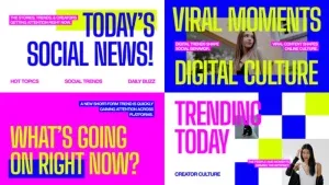Social News Typography After Effects Template
