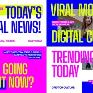 Social News Typography After Effects Template Social News Typography After Effects Template