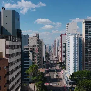 Aerial Modern City Avenue Stock Footage Aerial Modern City Avenue Stock Footage
