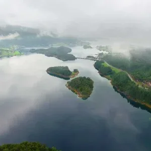 Norway Lake Aerial Stock Footage Norway Lake Aerial Stock Footage