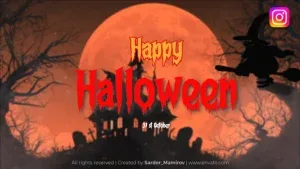 Halloween Silhouette Moon After Effects Template