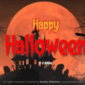 Halloween Silhouette Moon After Effects Template Halloween Silhouette Moon After Effects Template