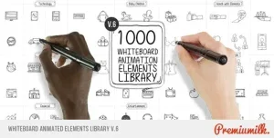 Whiteboard Animated Elements Library After Effects Template
