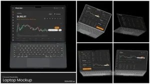 3D Laptop Mockup After Effects Template