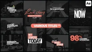 Modern Minimalist Animated Titles After Effects Template