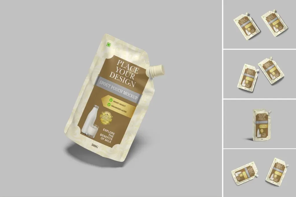 Spout Pouch For Brand Photoshop Mockup