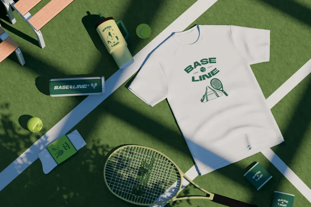 Tennis Branding Photoshop Mockup
