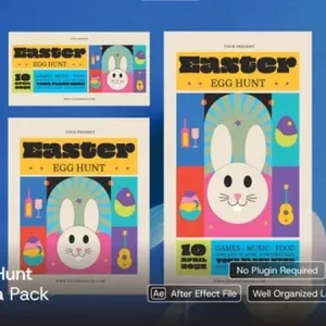 Easter Egg Hunt Social Media Video Pack for After After Effects Template Easter Egg Hunt Social Media Video Pack for After After Effects Template