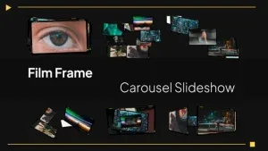 3D Film Frame Carousel Slideshow After Effects Template