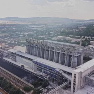 Aerial 4K of Large Industrial Factory With Smoking Chimneys Stock Footage Aerial 4K of Large Industrial Factory With Smoking Chimneys Stock Footage