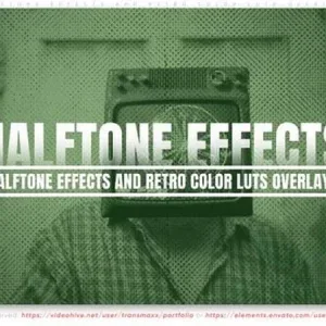 Halftone and Retro Color LUTs Overlay Video After Effects Template Halftone and Retro Color LUTs Overlay Video After Effects Template