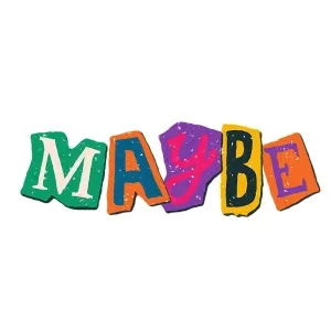 Animated Maybe Text Reveal with Colorful Cutout Letters Stock Footage Animated Maybe Text Reveal with Colorful Cutout Letters Stock Footage