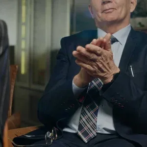 Senior Businessman in Suit Clapping During Meeting Stock Footage Senior Businessman in Suit Clapping During Meeting Stock Footage