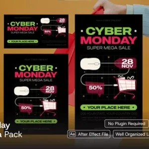 Cyber Monday Social Media Video for After After Effects Template Cyber Monday Social Media Video for After After Effects Template