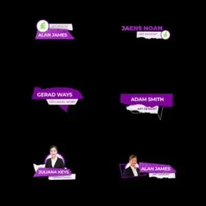 پروژه افتر افکت تایتل پایین مینیمال بنفش و سفید پروژه افتر افکت تایتل پایین مینیمال بنفش و سفید