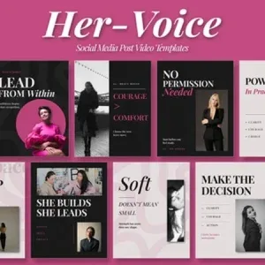 Her Voice Women Empowerment Social Media After After Effects Template Her Voice Women Empowerment Social Media After After Effects Template