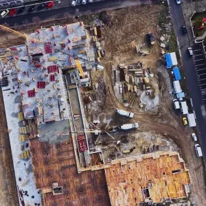 Aerial 4K of Construction Site in Nesebar, Bulgaria Stock Footage Aerial 4K of Construction Site in Nesebar, Bulgaria Stock Footage