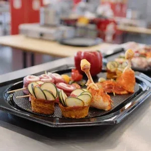 Gourmet Appetizer and Finger Food Serving Tray Stock Footage Gourmet Appetizer and Finger Food Serving Tray Stock Footage