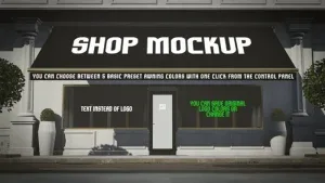 3D Shop Storefront Logo Reveal After Effects Template 3D Shop Storefront Logo Reveal After Effects Template