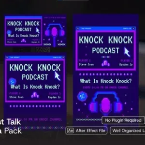 Pixel Podcast Social Media Pack – After Effects Template Pixel Podcast Social Media Pack – After Effects Template