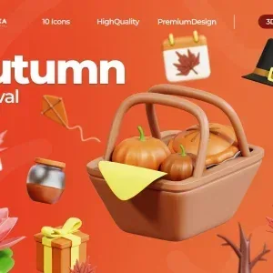 Autumn Festival 3D Icon Graphic Image Autumn Festival 3D Icon Graphic Image