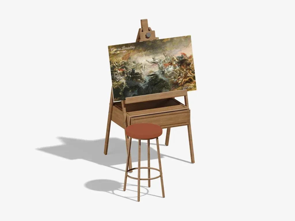 canvas for branding presentations Photoshop Mockup