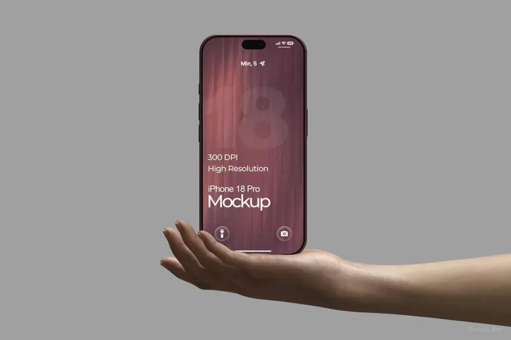 iPhone 18 Pro set Photoshop Mockup