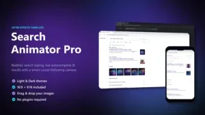 Realistic Animated Search Bar After Effects Template Realistic Animated Search Bar After Effects Template