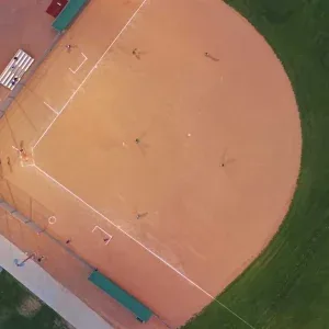 Baseball Game Bird’s-Eye View Stock Footage Baseball Game Bird’s-Eye View Stock Footage